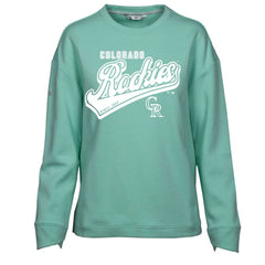 Colorado Rockies Levelwear Women's Fiona Sweep Pullover Sweatshirt Mint
