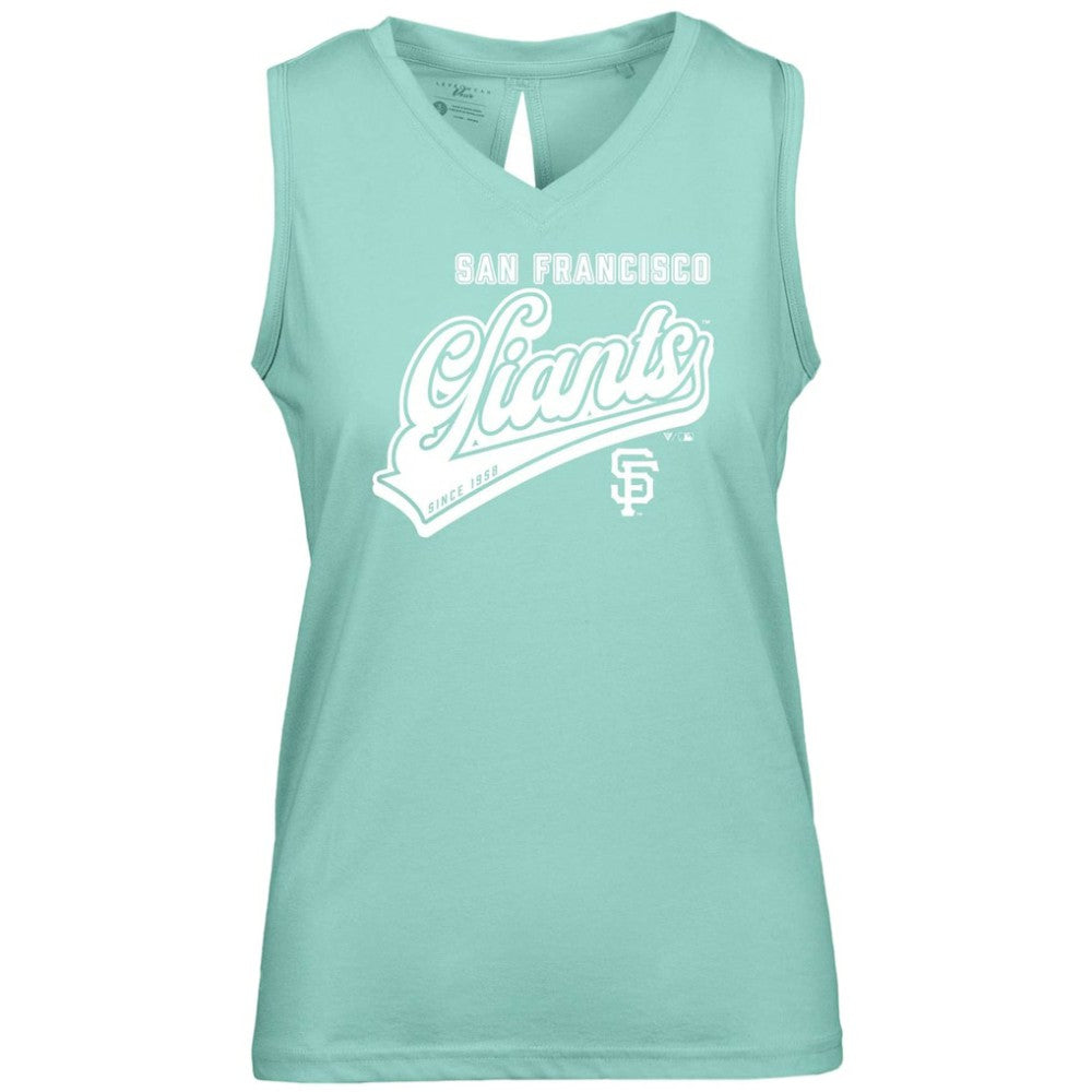San Francisco Giants Levelwear Women's Paisley Sweep V-Neck Tank Top Mint