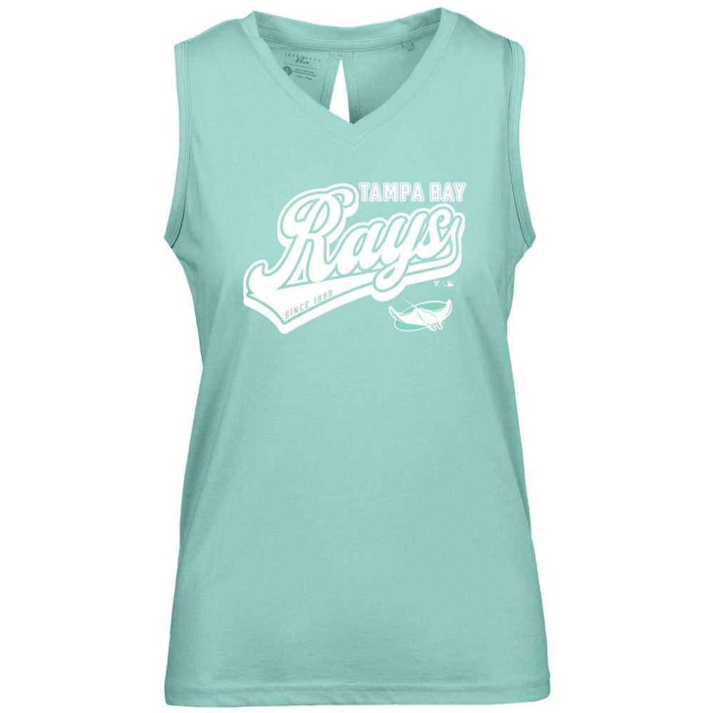 Tampa Bay Rays Levelwear Women's Paisley Sweep V-Neck Tank Top Mint