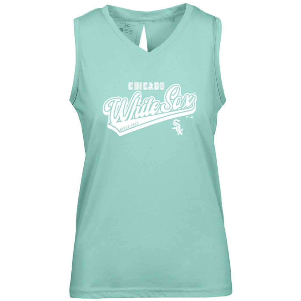 Chicago White Sox Levelwear Women's Paisley Sweep V-Neck Tank Top Mint