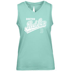 Boston Red Sox Levelwear Women's Paisley Sweep V-Neck Tank Top Mint