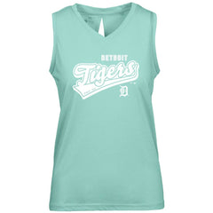 Detroit Tigers Levelwear Women's Paisley Sweep V-Neck Tank Top Mint