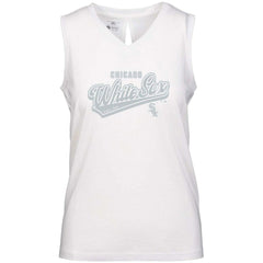 Chicago White Sox Levelwear Women's Paisley Sweep V-Neck Tank Top White