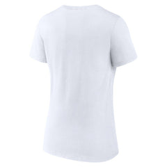 New Jersey Devils Fanatics Women's 2024 Hockey Fights Cancer V-Neck T-Shirt White