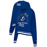 Tampa Bay Lightning Pro Standard Women's Area Code Cropped Pullover Sweatshirt Blue