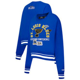 St. Louis Blues Pro Standard Women's Area Code Cropped Pullover Sweatshirt Blue