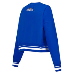 St. Louis Blues Pro Standard Women's Area Code Cropped Pullover Sweatshirt Blue