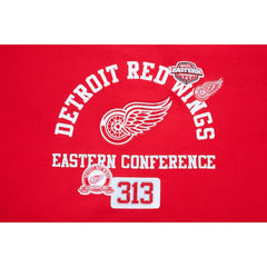 Detroit Red Wings Pro Standard Women's Area Code Cropped Pullover Sweatshirt Red