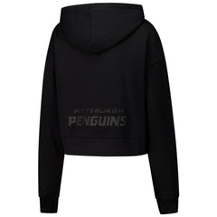 Pittsburgh Penguins Pro Standard Women's Jewels Cropped Pullover Hoodie Black