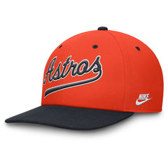 Houston Astros Cooperstown Collection Pro Performance Snapback Hat Orange/Navy | Nike