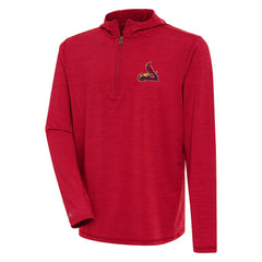 St. Louis Cardinals Antigua Tidy Quarter-Zip Hoodie Heather Red