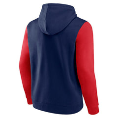 Atlanta Braves Outline Fleece Pullover Hoodie Navy