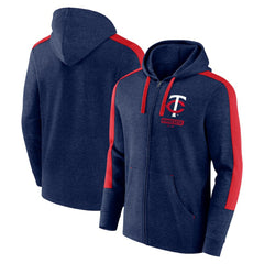 Minnesota Twins Gains Fleece Full-Zip Hoodie Heather Navy