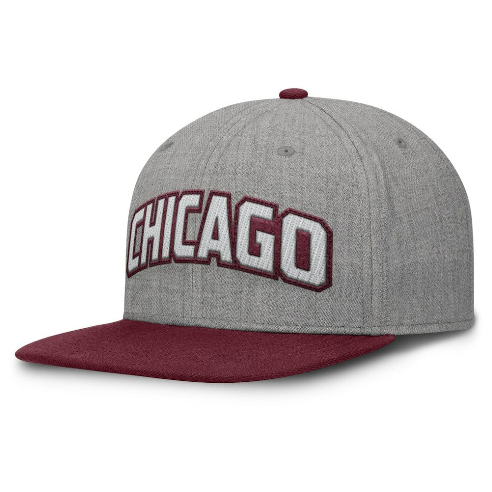 Chicago White Sox Elements Felt Chainstitch Snapback Hat Gray/Maroon