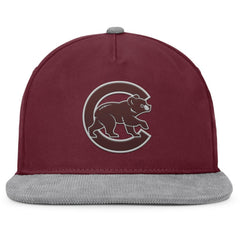Chicago Cubs Front Office Snapback Hat Wine