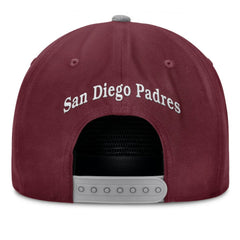 San Diego Padres Front Office Snapback Hat Wine
