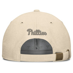 Philadelphia Phillies Front Office Leather Patch Adjustable Hat Cream