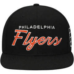 Philadelphia Flyers Mitchell & Ness Core Team Script 2.0 Snapback Hat Black