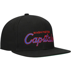 Washington Capitals Mitchell & Ness Core Team Script 2.0 Snapback Hat Black