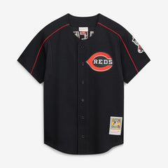 Ken Griffey Jr. Cincinnati Reds Cooperstown Collection Authentic Mesh Batting Practice Jersey - Black