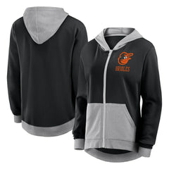 Baltimore Orioles Women's Hit It French Terry Full-Zip Hoodie Black