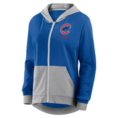 Chicago Cubs Women's Hit It French Terry Full-Zip Hoodie Royal