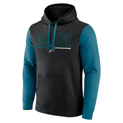San Jose Sharks Logo Athletic Deliver Fleece Pullover Hoodie Black