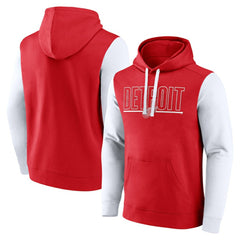 Detroit Red Wings Logo Athletic Deliver Fleece Pullover Hoodie Red