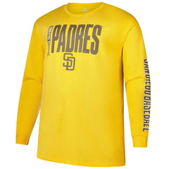 San Diego Padres Profile Big & Tall Two-Hit Long Sleeve T-Shirt Gold