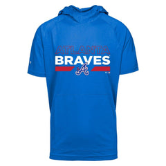 Atlanta Braves Levelwear City Connect Phase No Hitter Short Sleeve Pullover Hoodie Royal