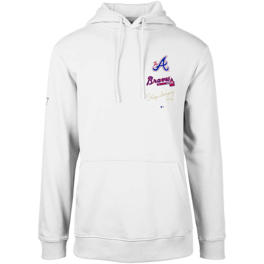 Atlanta Braves Levelwear City Connect Podium Baseline Pullover Hoodie White