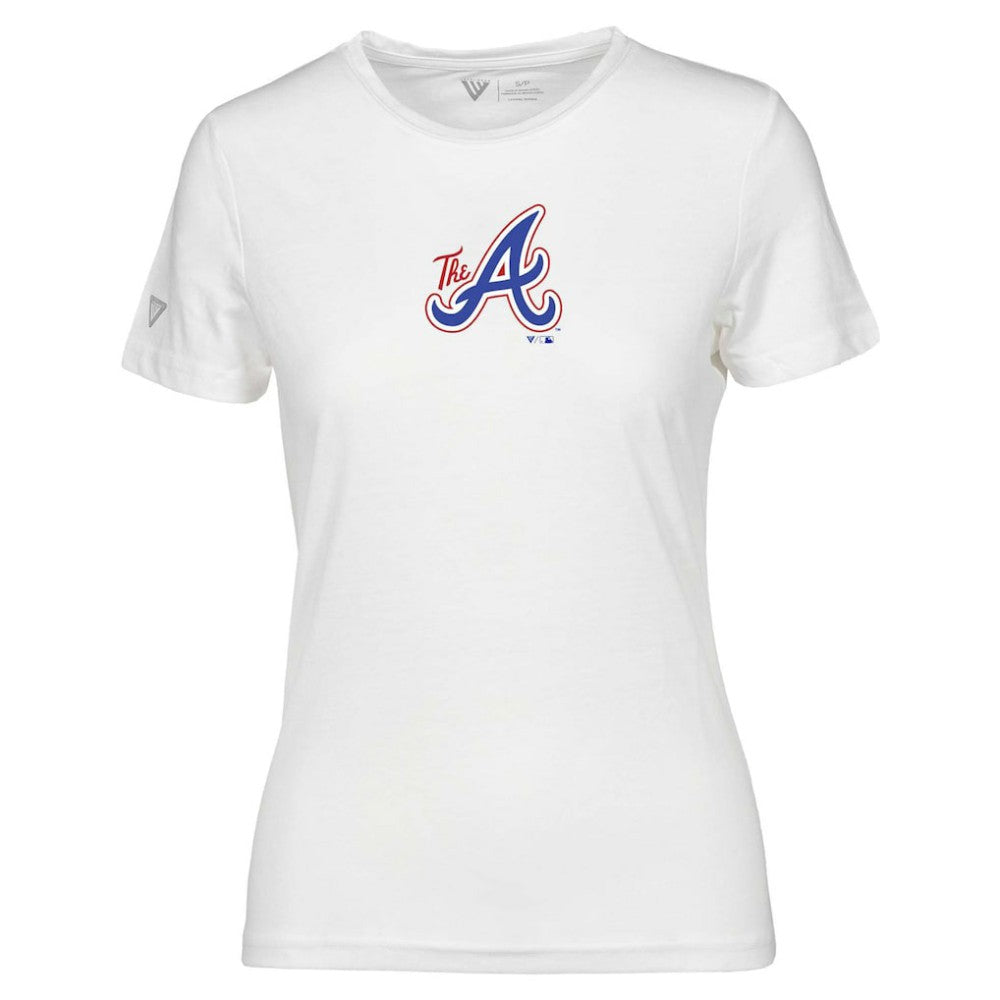 Atlanta Braves Levelwear Women's City Connect Maddox Core Logo T-Shirt White