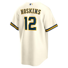 Rhys Hoskins Milwaukee Brewers Home Replica Player Jersey - Cream
