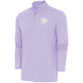 Pittsburgh Penguins Antigua White Logo Hunk Quarter-Zip Pullover Lavender
