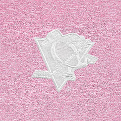 Pittsburgh Penguins Antigua White Logo Hunk Quarter-Zip Pullover Pink