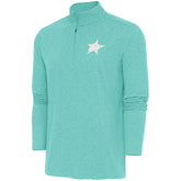 Dallas Stars Antigua White Logo Hunk Quarter-Zip Pullover Mint