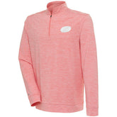Carolina Hurricanes Antigua White Logo Bright Quarter-Zip Pullover Coral