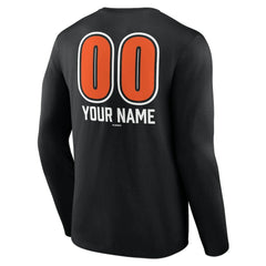 Baltimore Orioles Personalized Name & Number Fastball Long Sleeve T-Shirt Black