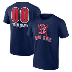 Boston Red Sox Personalized Name & Number Fastball T-Shirt Navy