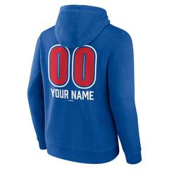 Chicago Cubs Personalized Name & Number Fastball Pullover Hoodie Royal
