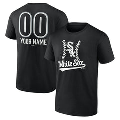 Chicago White Sox Personalized Name & Number Fastball T-Shirt Black