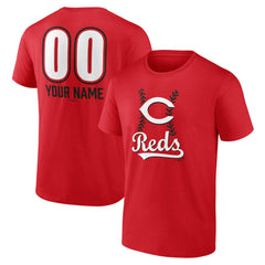 Cincinnati Reds Personalized Name & Number Fastball T-Shirt Red