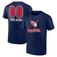 Cleveland Guardians Personalized Name & Number Fastball T-Shirt Navy