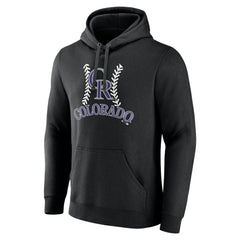 Colorado Rockies Personalized Name & Number Fastball Pullover Hoodie Black