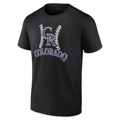 Colorado Rockies Personalized Name & Number Fastball T-Shirt Black