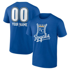 Kansas City Royals Personalized Name & Number Fastball T-Shirt Royal