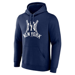 New York Yankees Personalized Name & Number Fastball Pullover Hoodie Navy