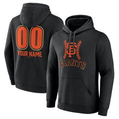 San Francisco Giants Personalized Name & Number Fastball Pullover Hoodie Black