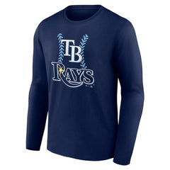 Tampa Bay Rays Personalized Name & Number Fastball Long Sleeve T-Shirt Navy