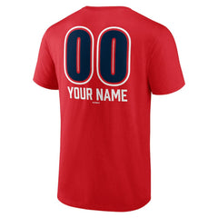 Boston Red Sox Personalized Name & Number Fastball T-Shirt Red